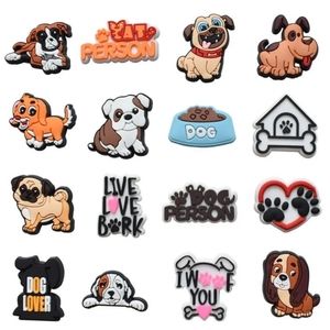 16pcs Dog Crocs Jibitz (charms)